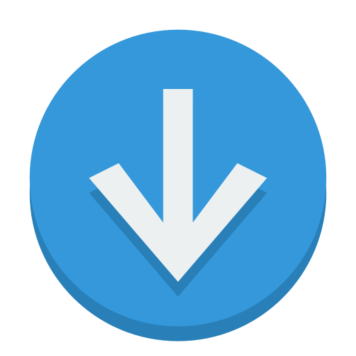 Sign Down Icon Small Flat Iconset Paomedia