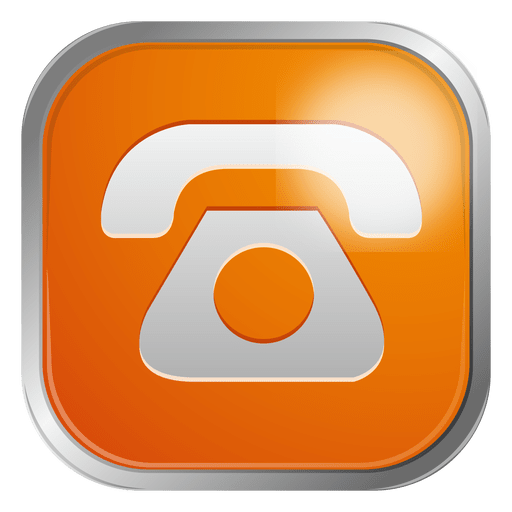 Orange Telephone Icon
