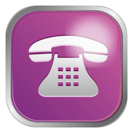 Purple Telephone Icon