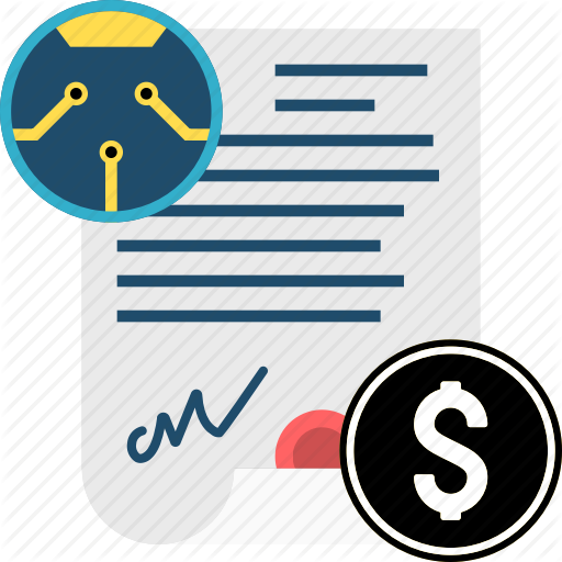 Chip, Coin, Contract, Document, Dollar, Sign, Smart Icon