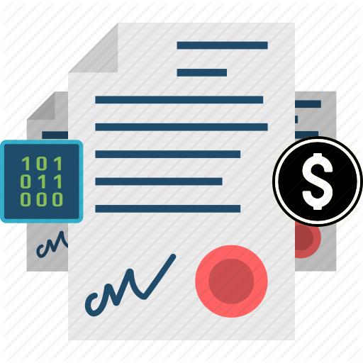Contract, Cryptoicons, Document, Dollar, File, Paper, Smart Icon