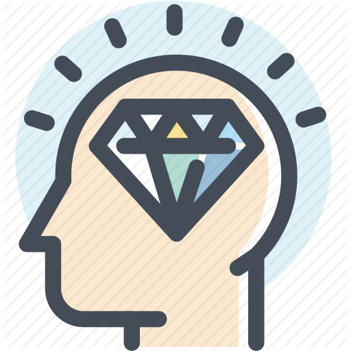 Brain, Brilliant, Diamond, Head, Mind, Sharp, Smart Icon