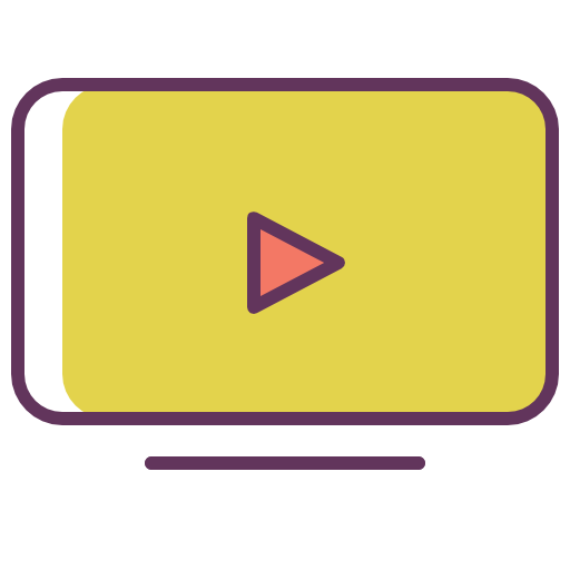 Tv Smart, Play, Video Icon Free Of Line Color Mix Icons