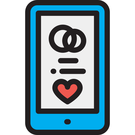 Smartphone, Marriage, Love, App, Wedding Rings Icon Free Of Wedding