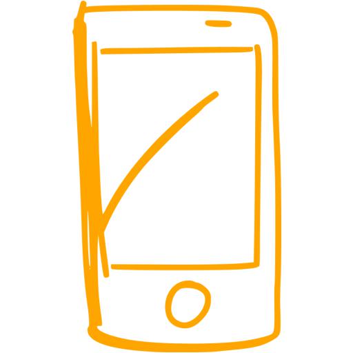 Orange Smartphone Icon
