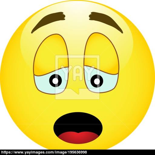 Sad Yellow Smiley Emoticon Vector