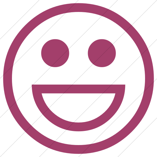 Simple Pink Classic Emoticons Smiling Face With Open