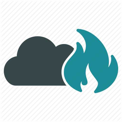 Cloud, Damage, Danger, Disaster, Fire, Flame, Smoke Icon