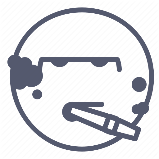 Emoji, Emotion, Face, Smile, Smoke Icon