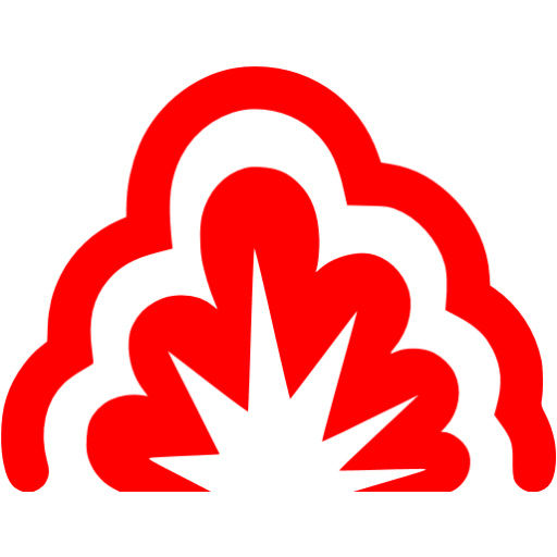 Red Smoke Explosion Icon