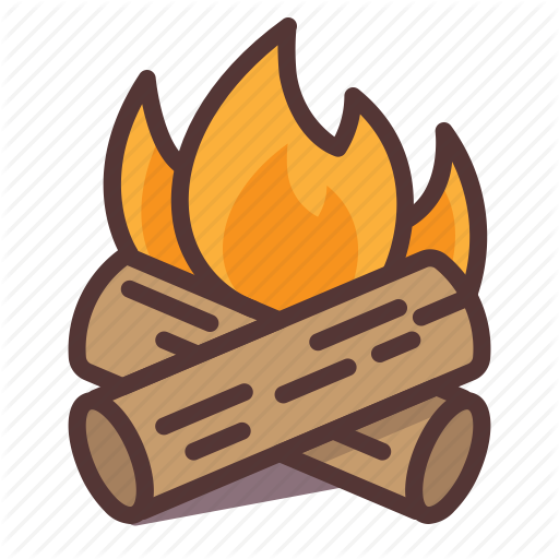 Burning, C Campfire, Camping, Fire, Hot, Log Icon