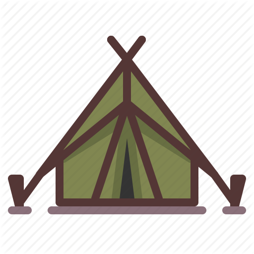 Camping, Hiking, Outdoors, Shelter, Survival, Tent Icon