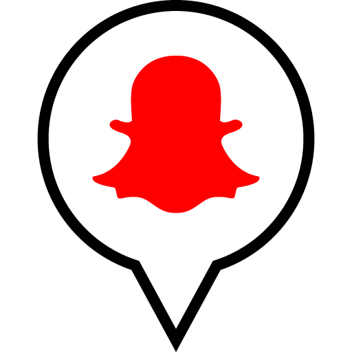 Snapchat Free Red Black Filled Social Media Pn Designed