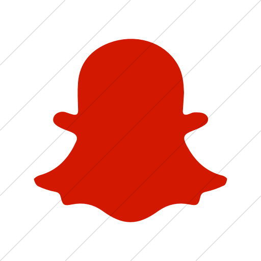 Simple Red Foundation Social Snapchat Icon