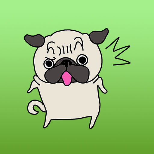 Snoopy The Cute Pug Stickers