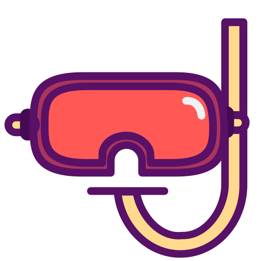 Diving Goggles, Snorkel Icon Free Of Summer Holidays