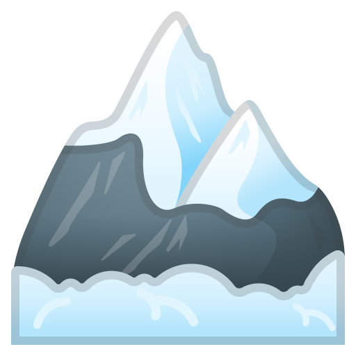 Snow Capped Mountan Noto Emoji Travel Places Iconset