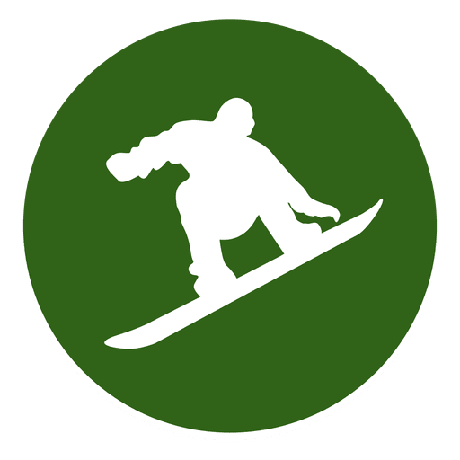 Snowboarding Circle Icon
