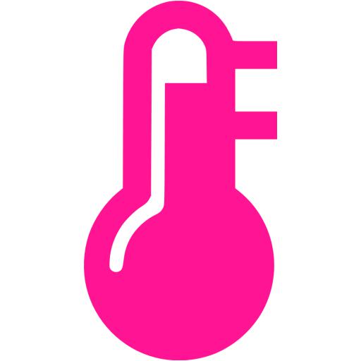Deep Pink Thermometer Icon