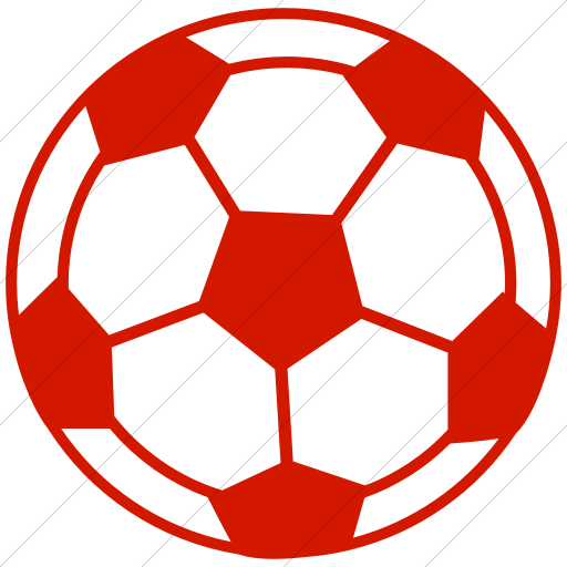 Simple Red Classica Soccer Ball Icon