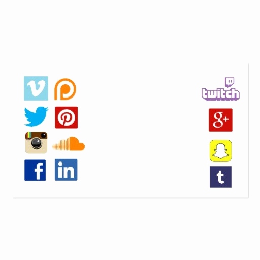 Social Media Logos For Business Cards Luxury Social Media Icons