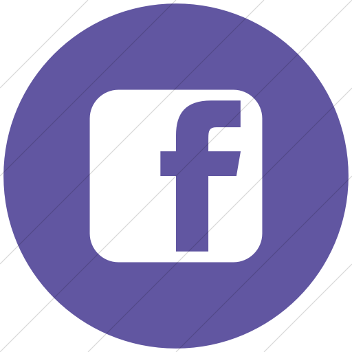 Flat Circle White On Purple Social Media Facebook