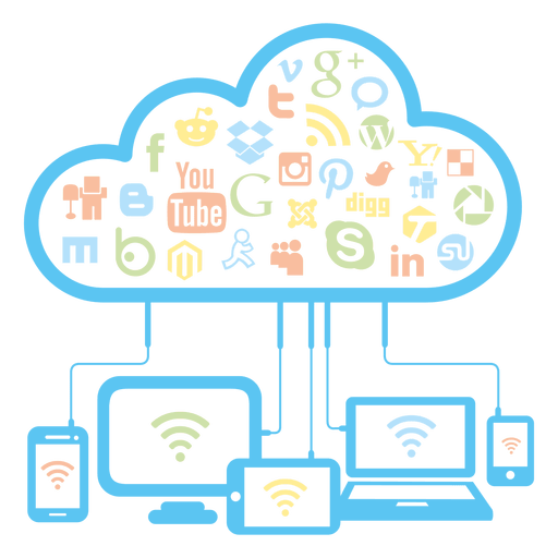 Social Network Cloud Concept