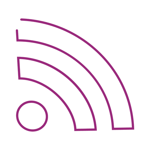 Purple Wifi Line Icon