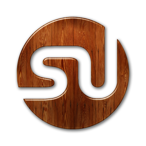 Glossy Waxed Wood Icon Social Media Logos Stumbleupon