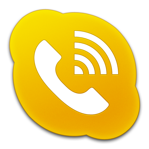 Skype Phone Alt Yellow Icon