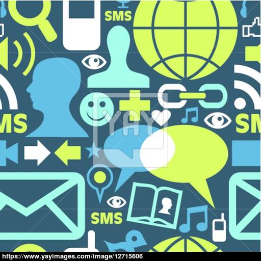 Social Media Network Icons Pattern Vector