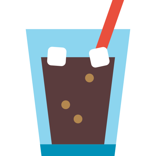 Beverage, Drinks, Glass, Food, Straw, Soda Icon