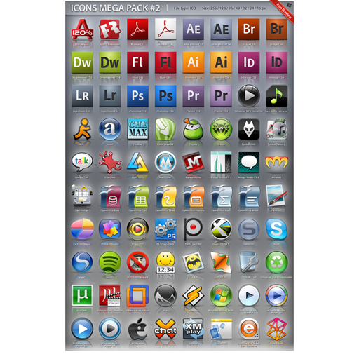 Mega, Ipreview, Pack Icon