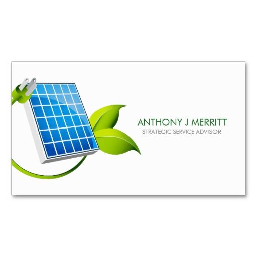Solar Panel Icon Business Card Business Cards