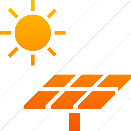 Simple Orange Gradient Iconathon Solar Panel Icon