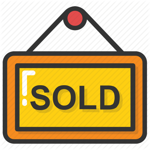 Property Sold, Sold, Sold Board, Sold Out, Sold Signboard Icon