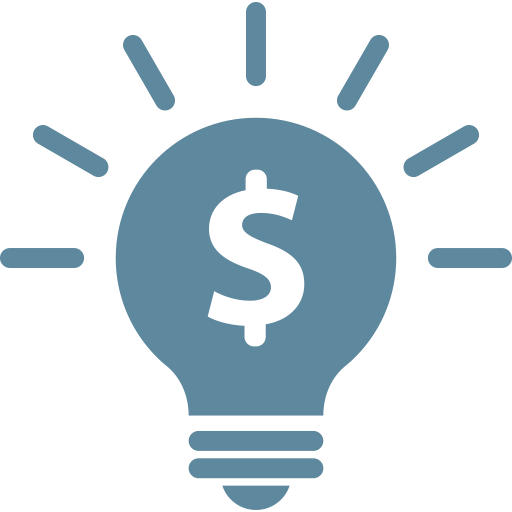 Bulb, Business, Idea, Light, Marketing, Money, Solution Icon