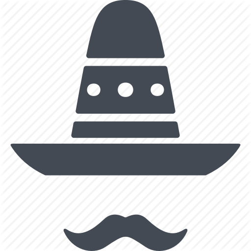 Hat, Man, Mex Mustache, Sombrero Icon