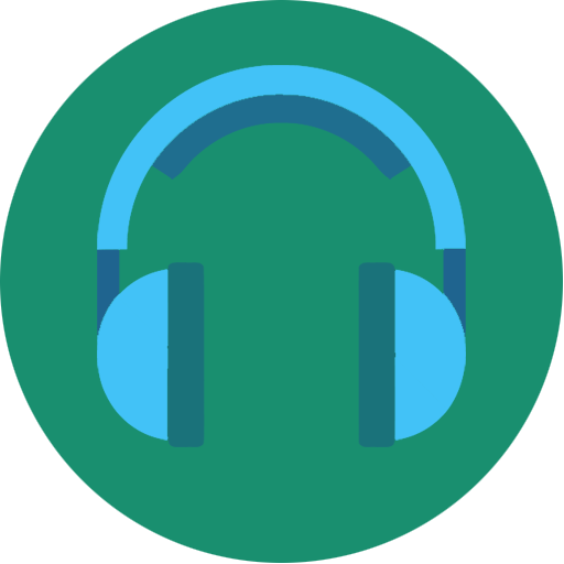 Music, Headphone, Blue, Songs, Media, Song, Headset Icon