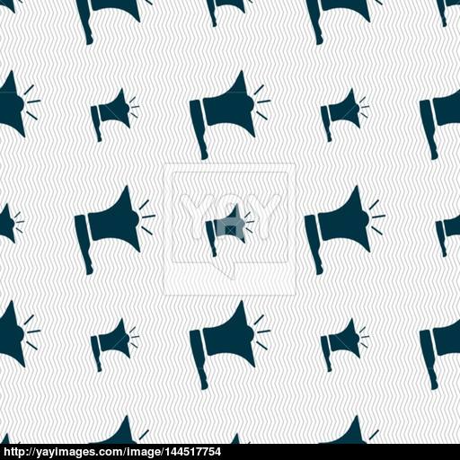 Megaphone Soon Icon Loudspeaker Symbol Seamless Abstract