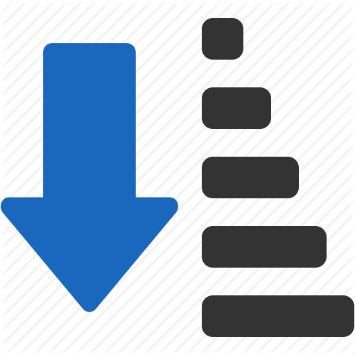 Ascending, Descending, Down, Items, List, Sort, Sorting Icon