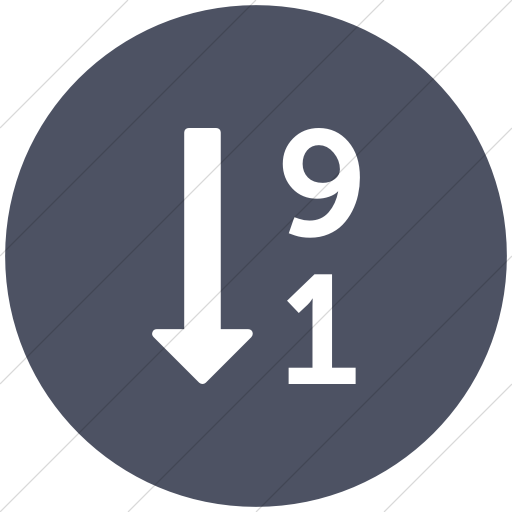 Flat Circle White On Blue Gray Bootstrap Font Awesome