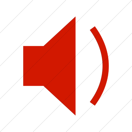 Simple Red Classica Speaker With One Sound Wave Icon