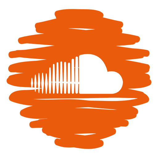 Soundcloud Distorted Round Icon
