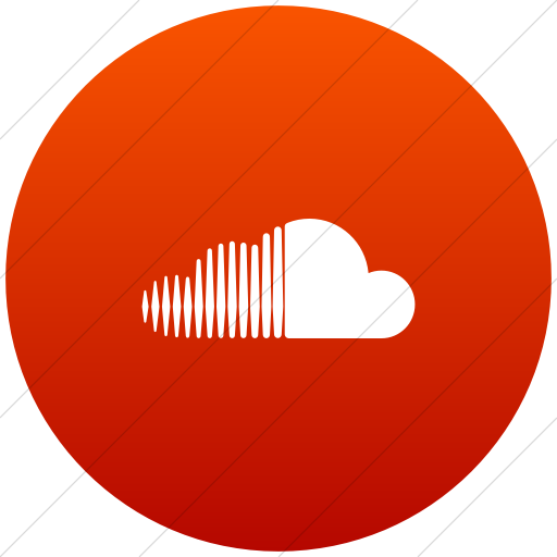 Flat Circle White On Red Gradient Social Media