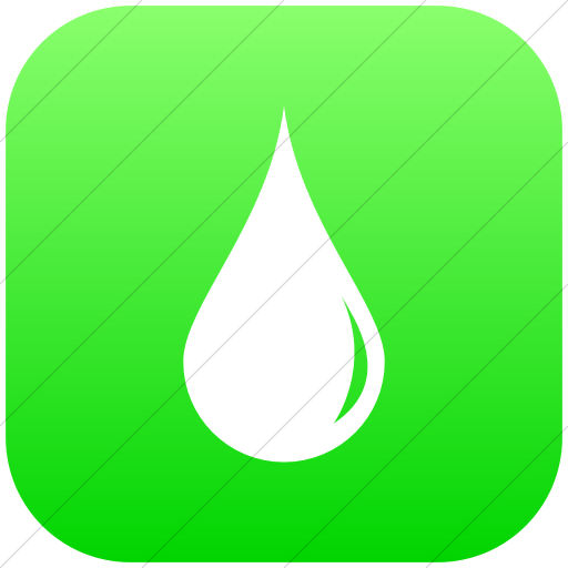Flat Rounded Square White On Ios Neon Green Gradient