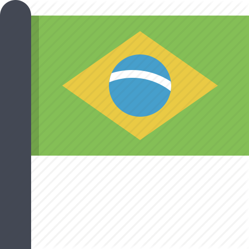 Brazil, Country, Flag, South America Icon