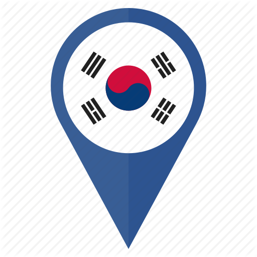 Country, Flag, Location, Nation, Pin, South Korea Icon