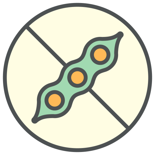Soya, Free, Allergens Icon Free Of Allergy Info Cosmetic Food Icons