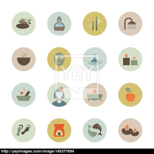 Spa Circle Icon Vector